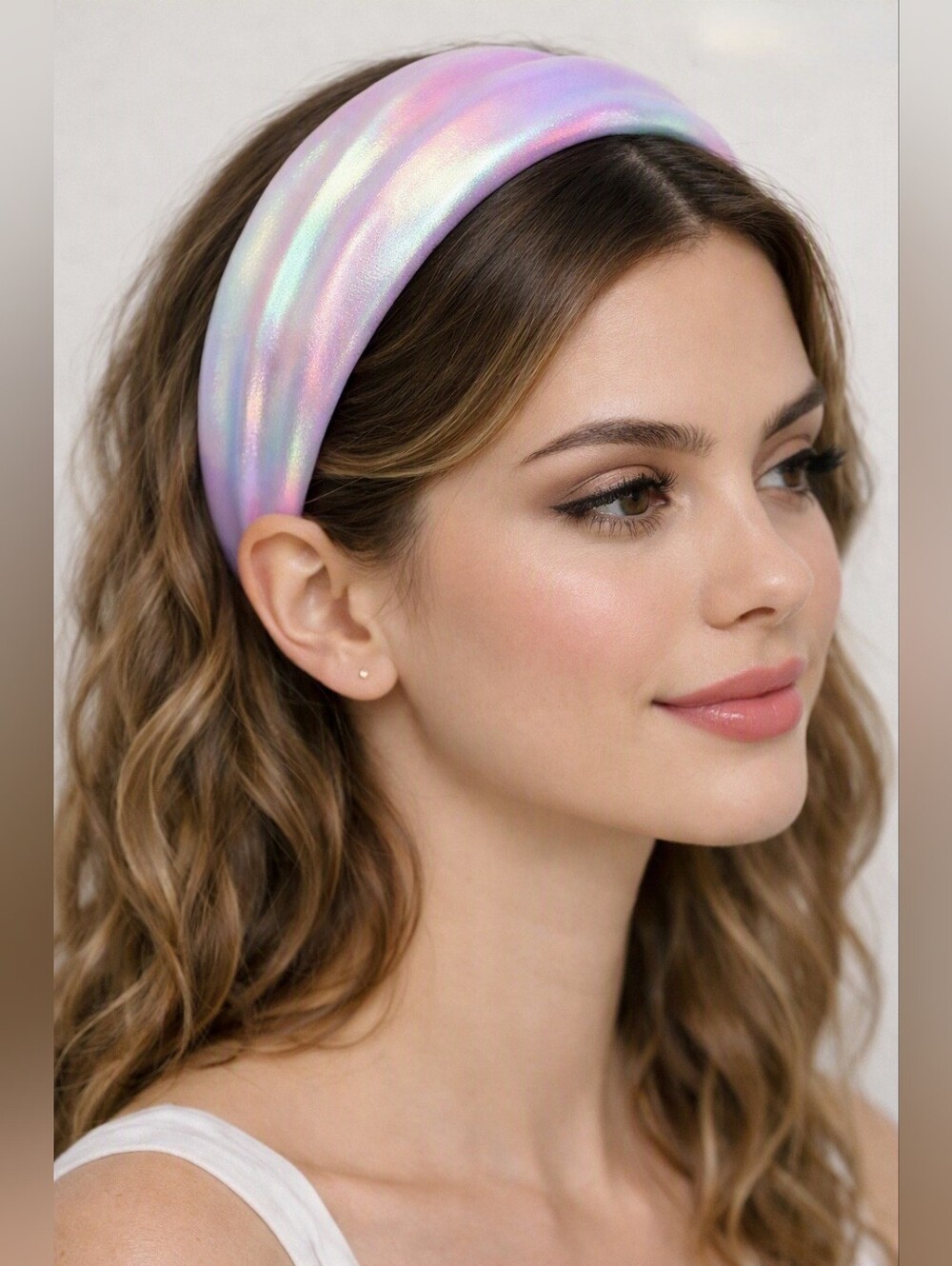 Chic Holographic Iridescent Pastel Padded Headband